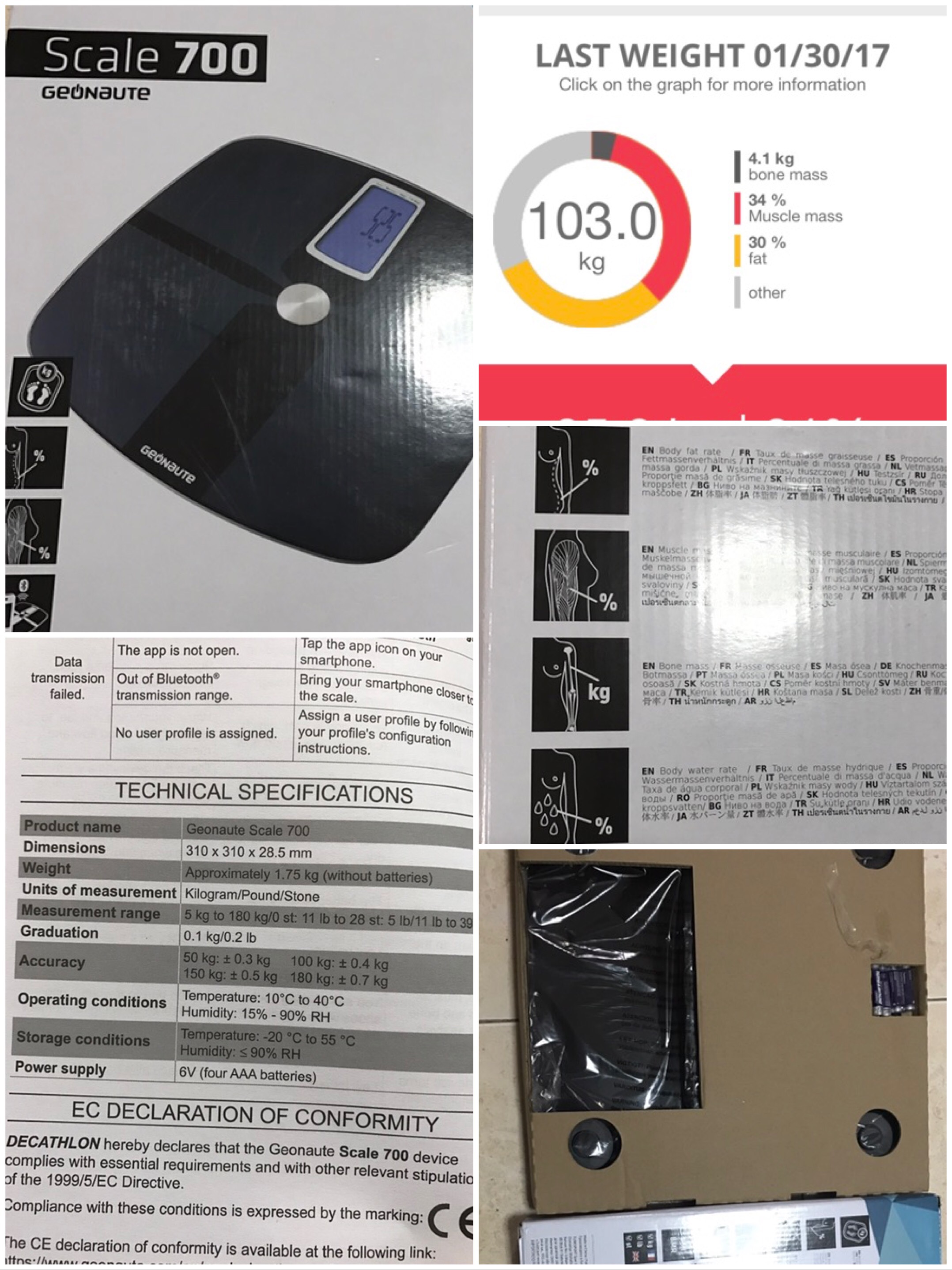 Geonaute scale 700 smart weighing scale 